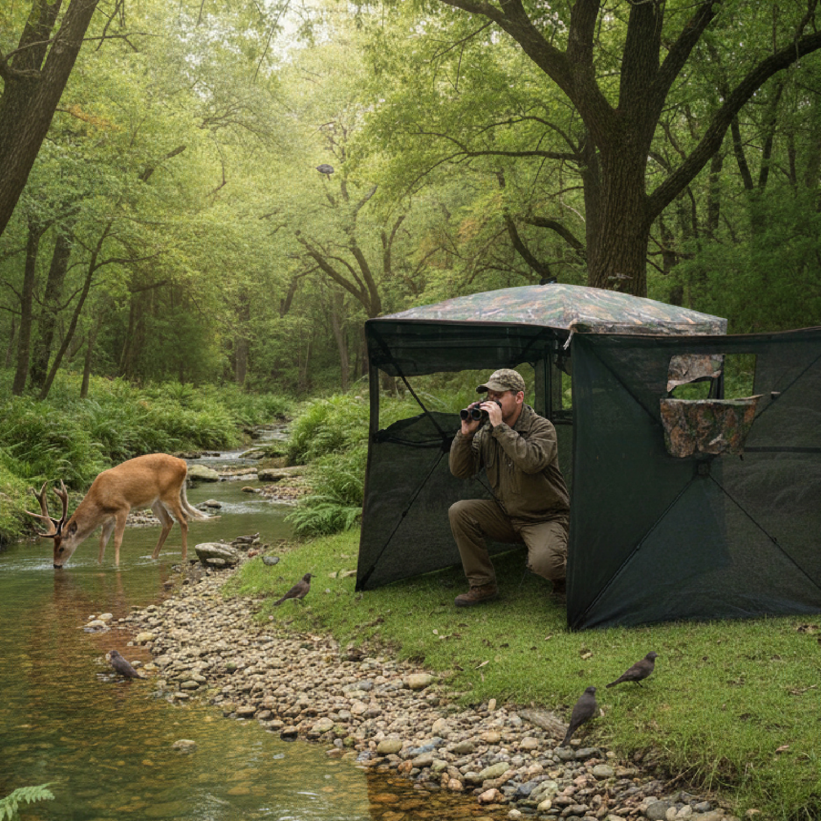 Hunting & Outdoor As - Camouflage Pop-Up Hunting Blind Easy Setup