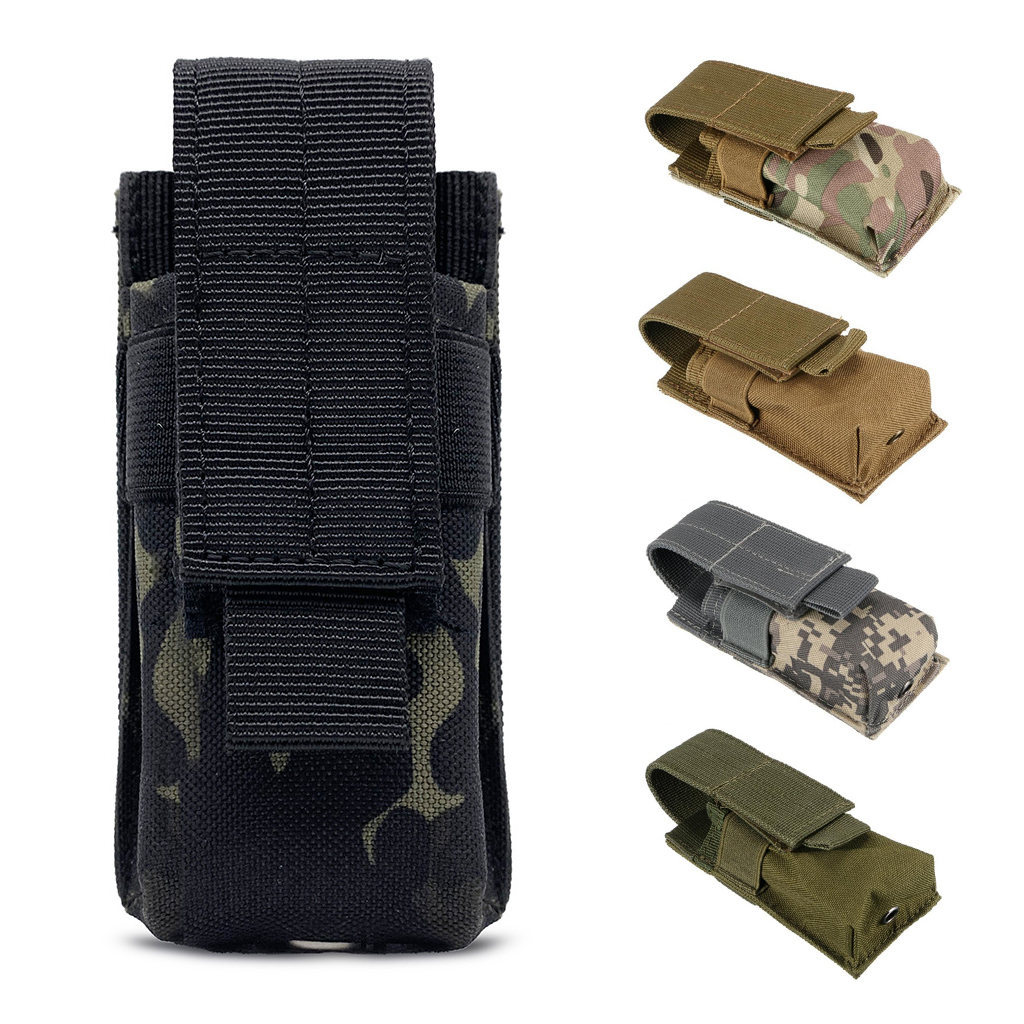 Outdoor Hunting Magazines - Tactical Molle Flashlight Pouch Torch Holder
