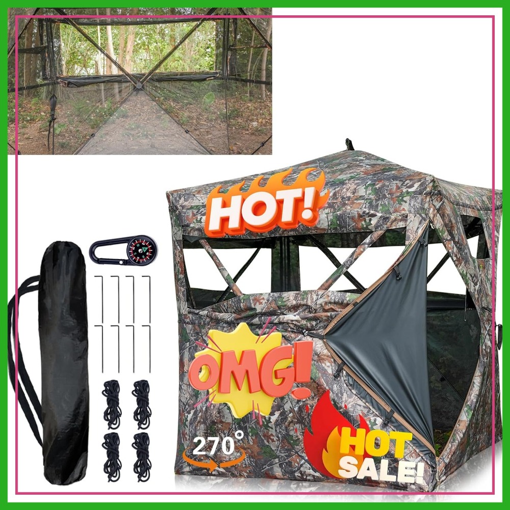 Hunting & Outdoor As - 270/360 Degree See Through Hunting Blind