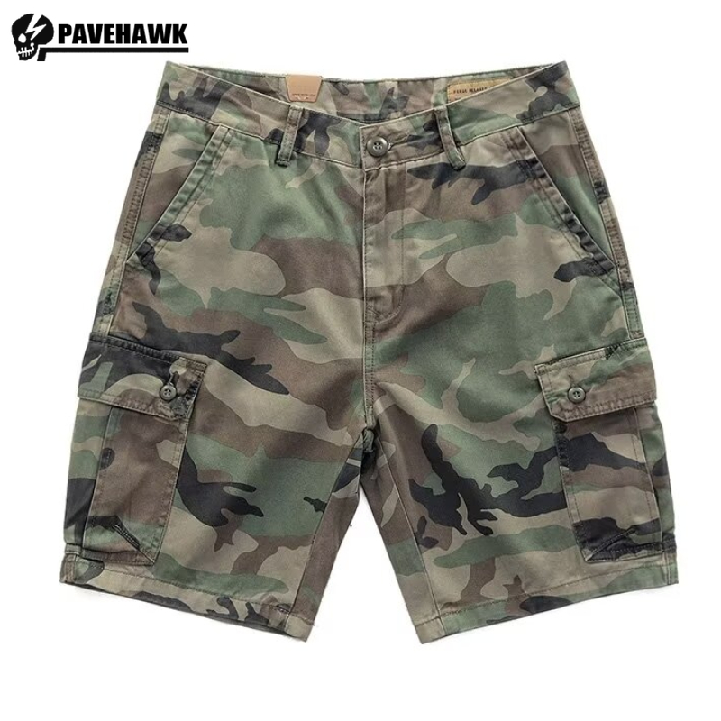 Hunting Outdoor Pants - Mens Tooling Shorts Cotton Multiple Pockets