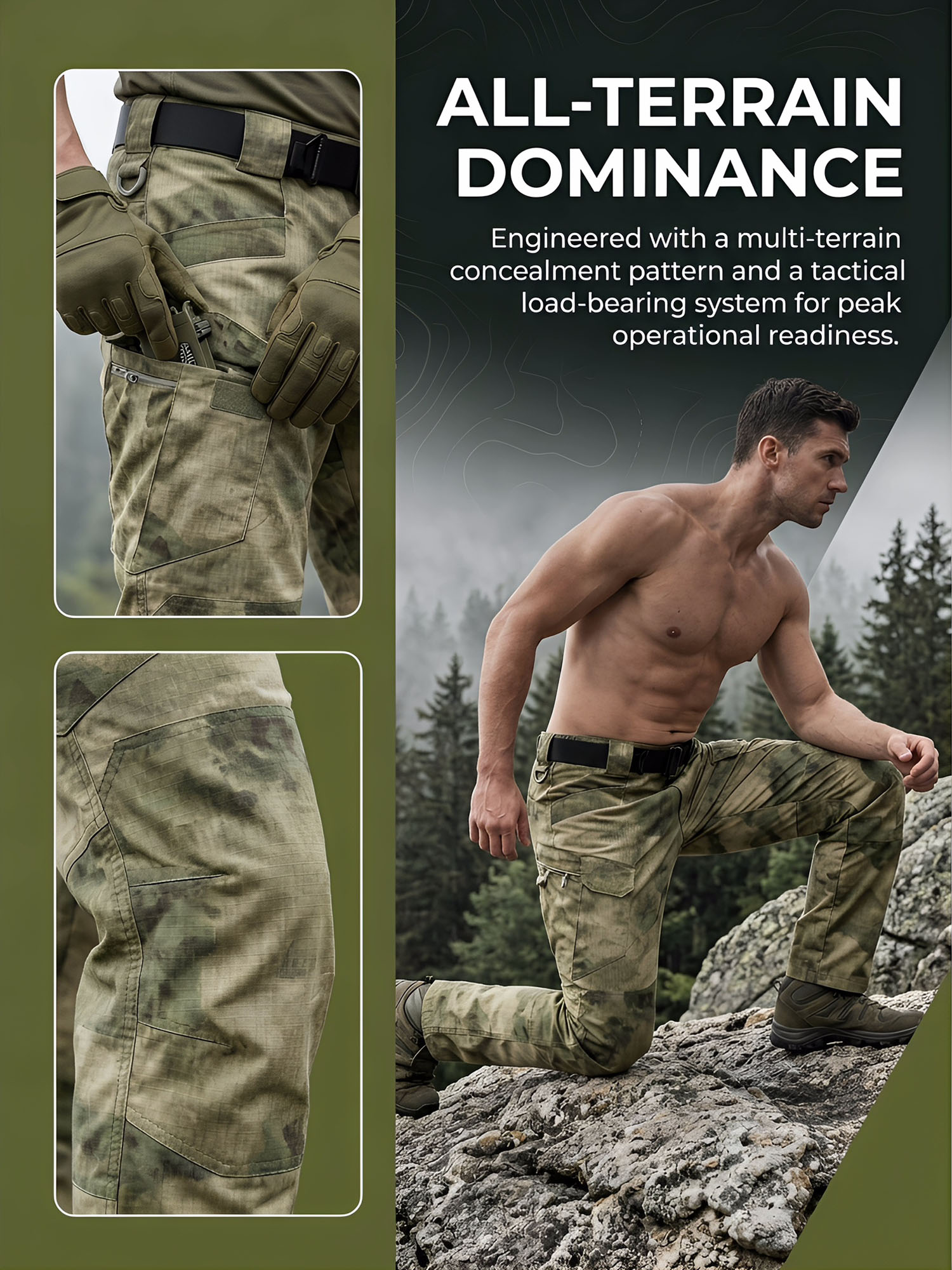 Men's Camouflage Tactical Pant – Hunting Outdoor Pants recenzja i cena