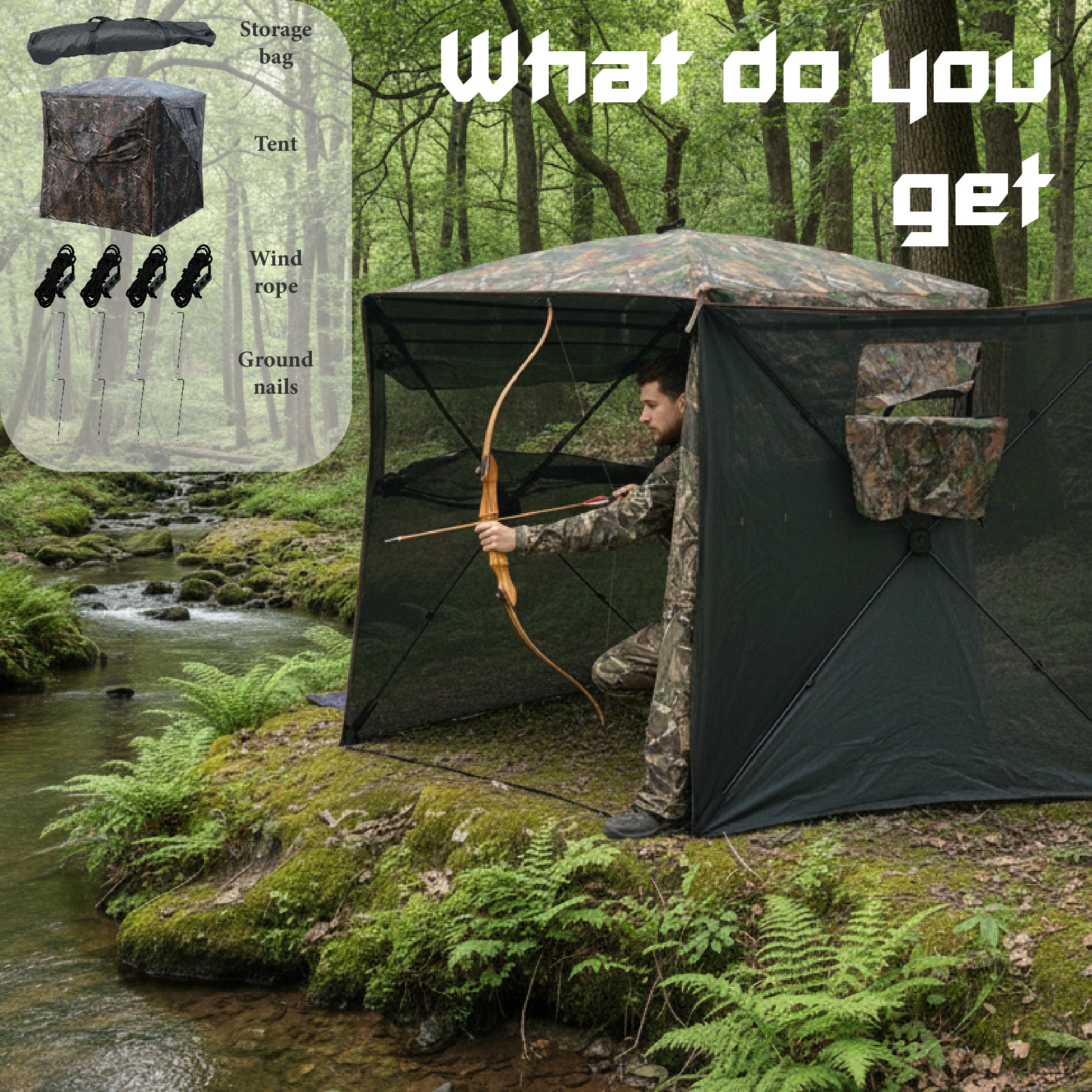 Camouflage Pop-Up Hunting Blin – Hunting & Outdoor As recenzja i cena