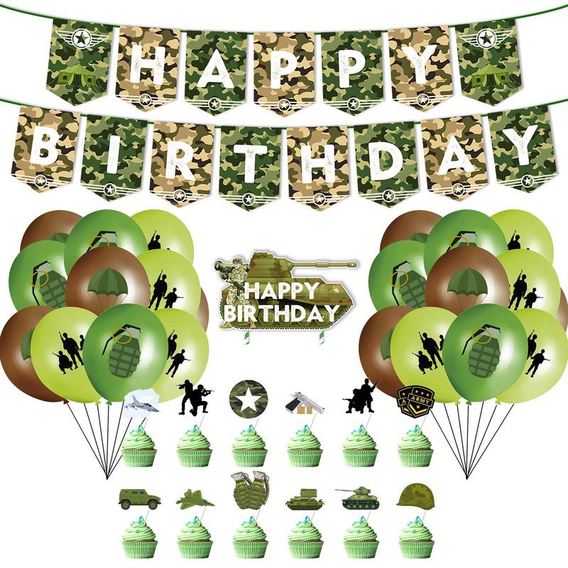 Camouflage Birthday Decoration – Hunting Outdoor Boys recenzja i cena