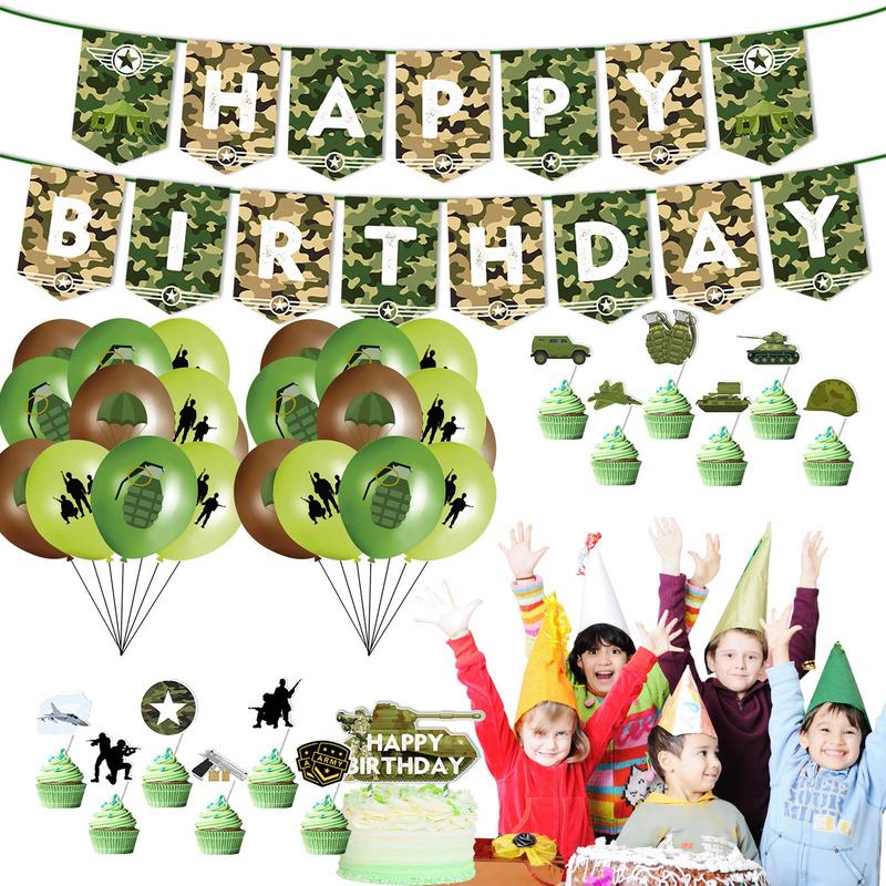 Camouflage Birthday Decoration – Hunting Outdoor Boys recenzja i cena