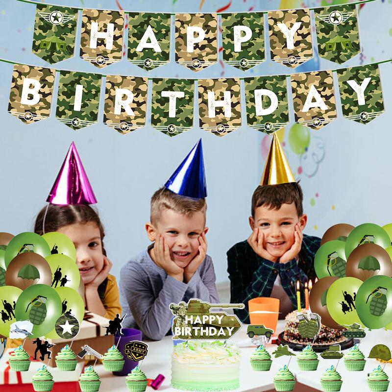 Camouflage Birthday Decoration – Hunting Outdoor Boys recenzja i cena