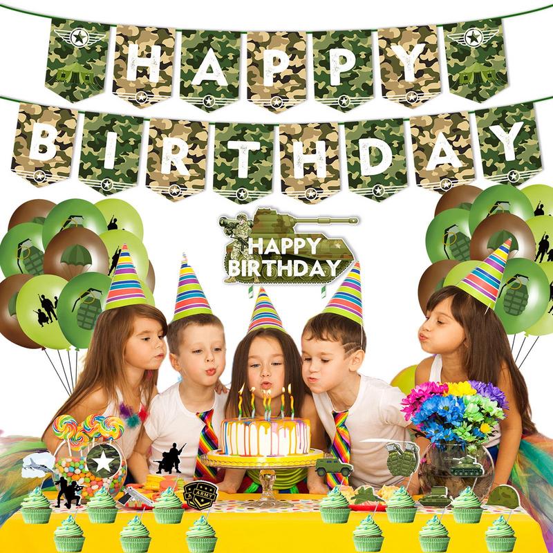 Camouflage Birthday Decoration – Hunting Outdoor Boys recenzja i cena