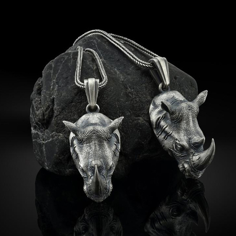 1Pcs Pure Tin Rhino Head Penda – Wildman Hunting & Outdoor Vanderbijlpark recenzja i cena